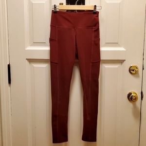 Iuga Red High Waisted Leggings